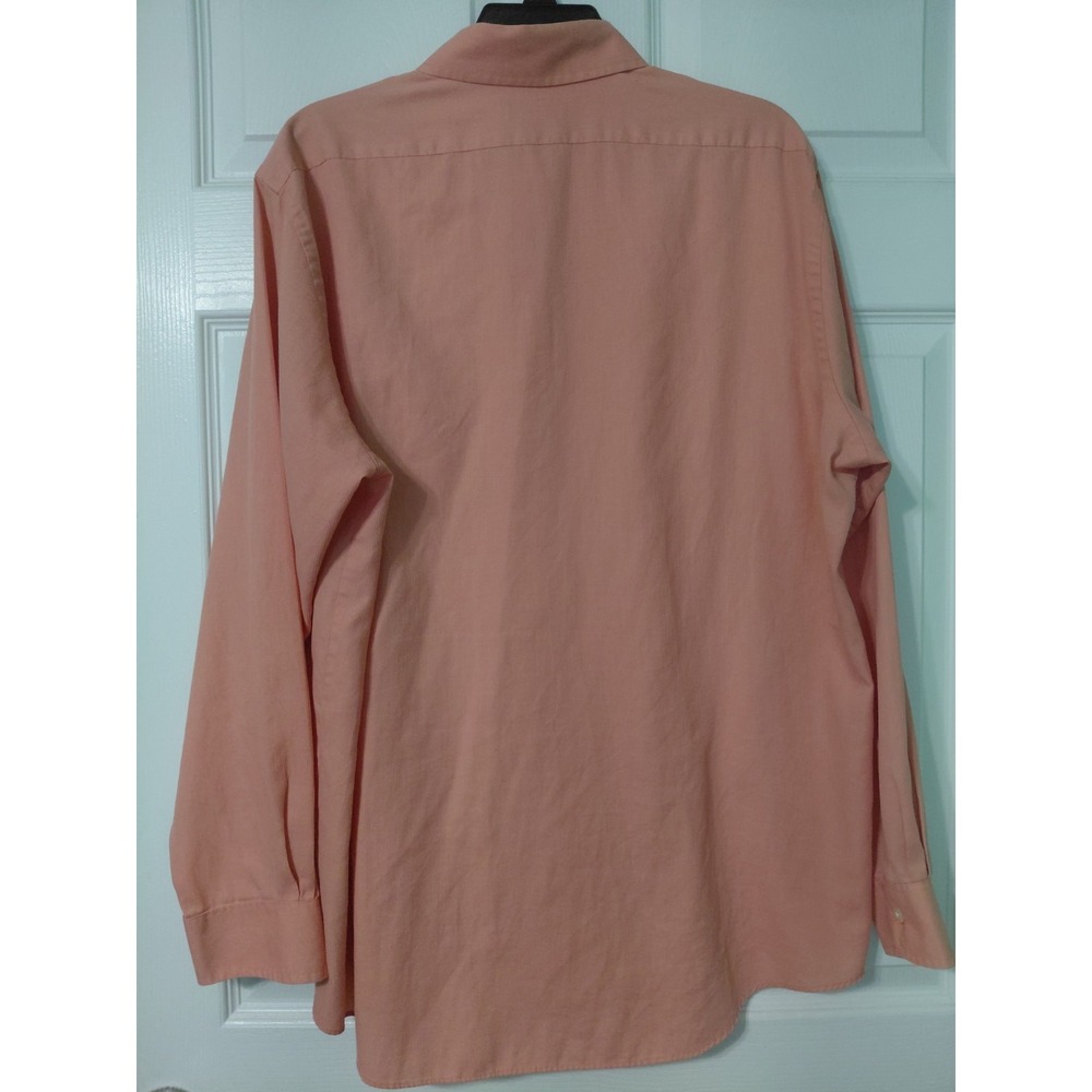Van Heusen Shirt Mens 16 5 Peach Regular Fit Wrinkle Free Dress Long Sleeve - Picture 2 of 11